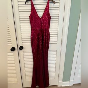 Beautiful red event dress. Worn one time !